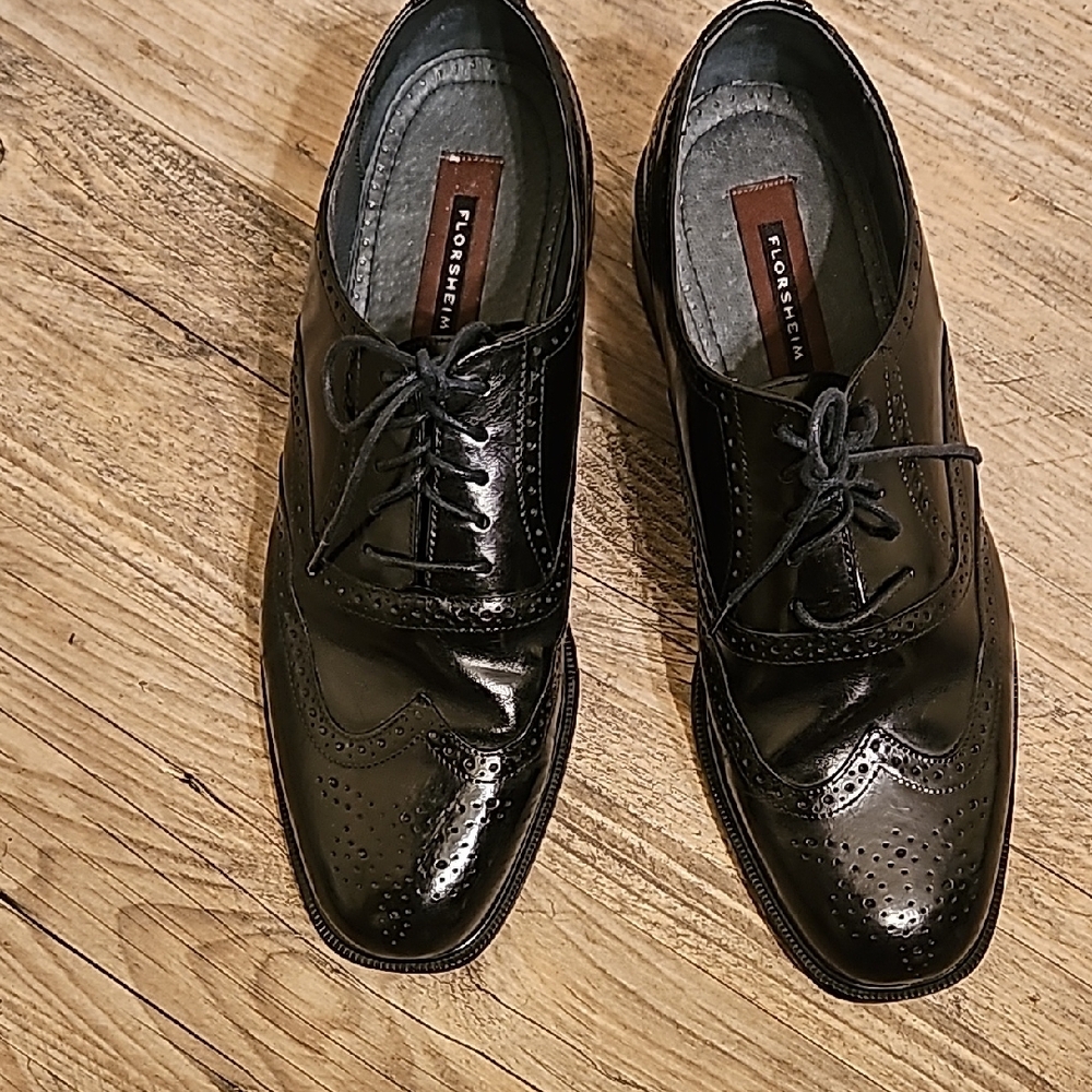 Florsheim Men's Black Leather Dress Shoes
